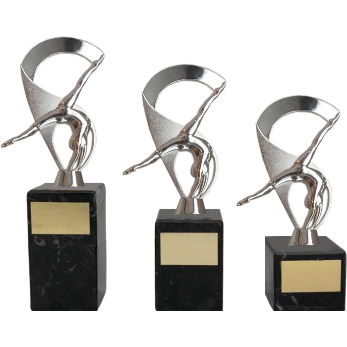 GYMNASTICS METAL TROPHY - 3 SIZES 